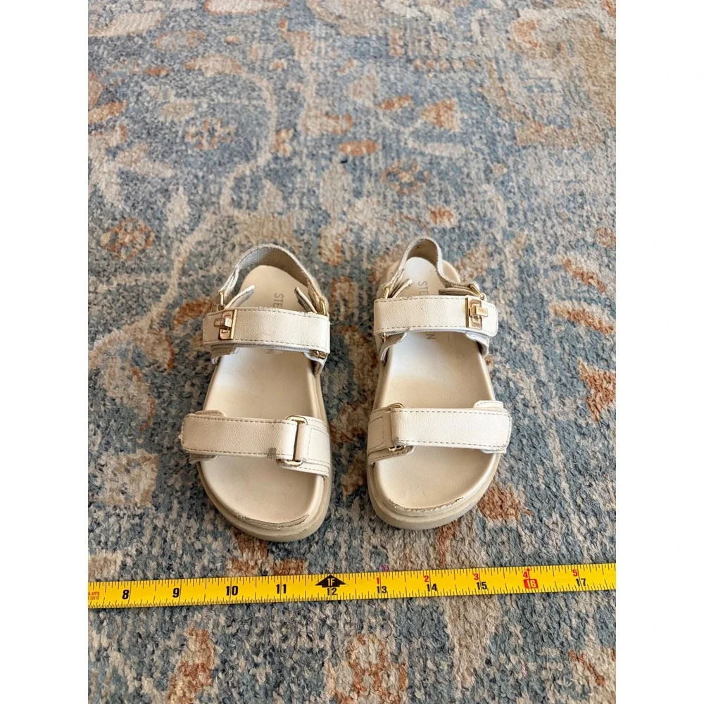 Steve Madden Little Girls J-Mona Cream  Platform Sandals Size 9